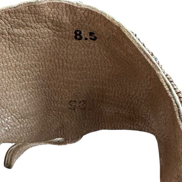 Seychelles Embroidered Beaded Gem Slip On Toe Loop Flat Sandals Women's 8.5 - Picture 7 of 10